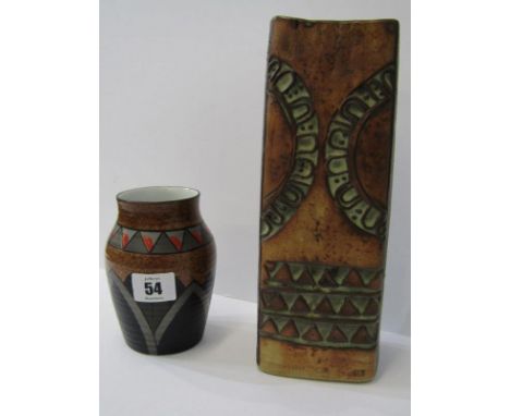 ART DECO, John Butler "Egypt" pattern 5" vase, pattern no 6998 with Wilkinson Royal Staffordshire pottery mark and Louis Huds