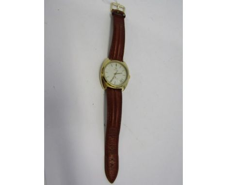 GENTS MOVADO ELECTRONIC WRIST WATCH, with date aperture, appears in good working condition 