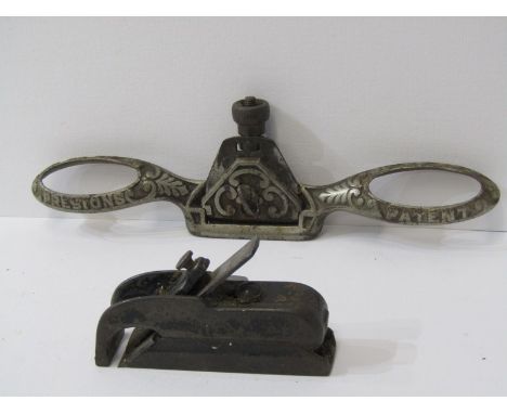 CARPENTER'S TOOLS, Preston's patent spoke shave &amp; miniature plane 