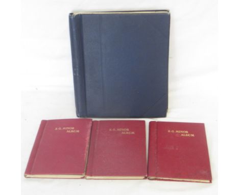 Collection of c19th/20th British, Commonwealth and International stamps in 4 albums to inc. Penny Black 'R I', 6 penny reds, 