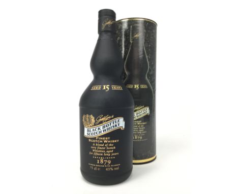 BLACK BOTTLE 15 YEARS OLD Blended Scotch Whisky 75cl, 43% volume, in tube.