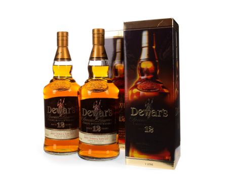 DEWAR'S AGED 12 YEARS - ONE LITRE (2) Blended Scotch Whisky One litre, 43% volume, in carton. Two bottles.