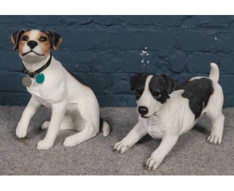 Two large ceramic dog figures. Dog Studies Leonardo collection 'Jack Russell' example. 36cm height.  