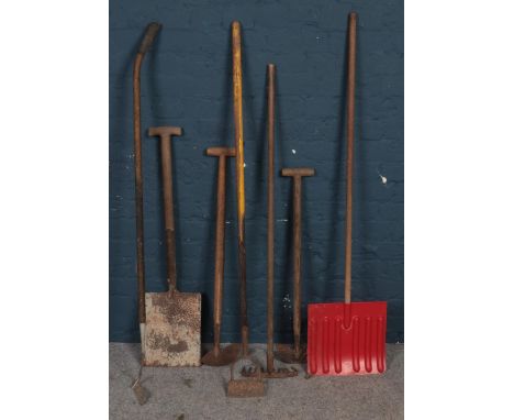 A quantity of garden tools.  