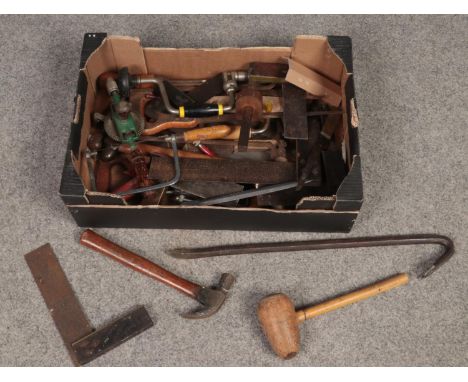 A box of vintage tools.  