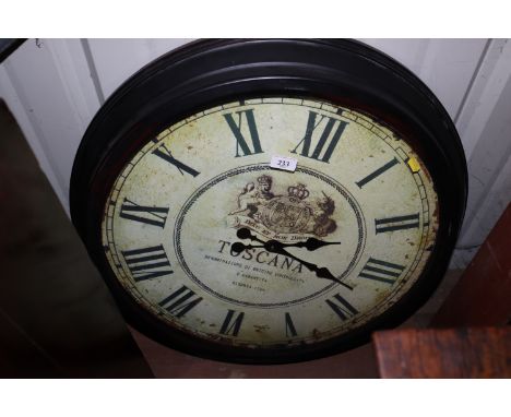 A modern circular wall clock 