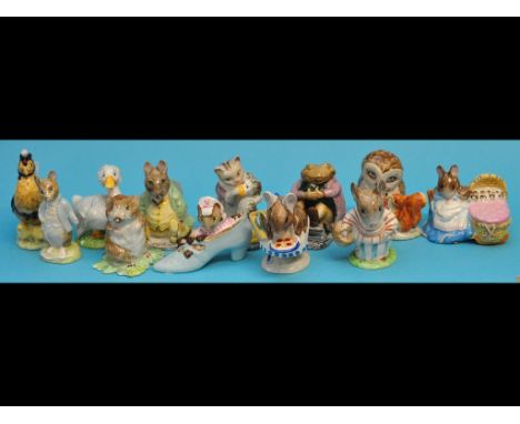 Twelve Beswick Beatrix Potter figures, including Samuel Whiskers, and Tabitha Twitchett and Miss Moppet, all BP-3c (12)