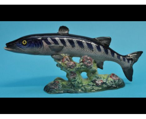 A Beswick Barracuda, 1235, gloss (one fin restored, tail rubbed)