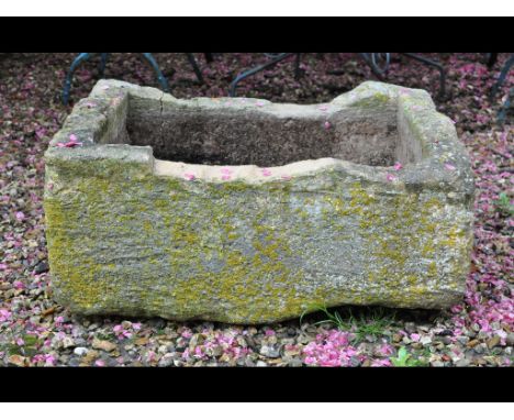 A rectangular stone trough, 75 cm wide