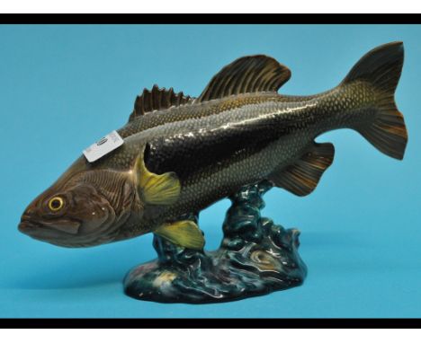 A Beswick Large-Mouthed Black Bass, 1266, gloss (dorsal fin restored)