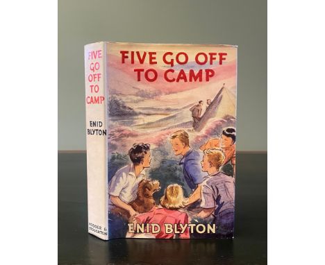 BLYTON, (Enid). Five Go Off to Camp, first edition, 8vo, publisher's blue cloth with unclipped dust-jacket (priced 6/-), well