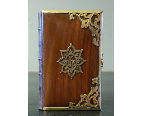 WOOD/TREEN BINDINGS. The Book of Common Prayer, 16mo, original morocco, wooden boards with copper foliate design and border d