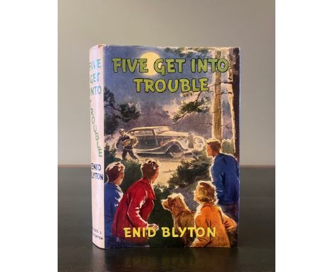 BLYTON, (Enid). Five Get Into Trouble, first edition, 8vo, publisher's red cloth with unclipped dust-jacket (priced 6/-), wel