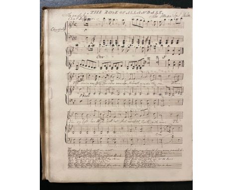 Manuscript Music. A William IV period album of manuscript folk songs, anonymously copied from various composers &amp; lyricis