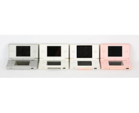 Nintendo DS Lite 'console only' bundle Includes: White (x2), Metallic Silver and Pink Consoles are in used condition, are unt