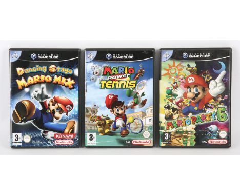 Nintendo GameCube Mario bundle (PAL) Includes: Mario Party 6, Mario Power Tennis and Dancing Stage Mario Mix Games are comple