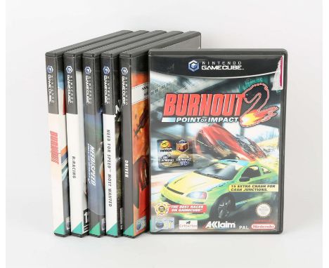 Nintendo GameCube Racing bundle (PAL) Games include: Burnout, Burnout 2: Point of Impact, R: Racing, Need for Speed: Most Wan