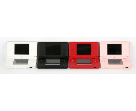 Nintendo DS Lite Console bundle with UK Power Supply (x4) Includes: White, Red, Black and Pink  Consoles are in used conditio