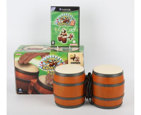 Nintendo GameCube Donkey Konga 2 Pak with DK Bongo peripheral (PAL) All items are complete, boxed and untested Condition Repo