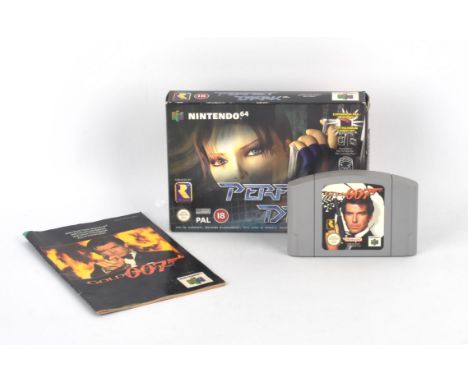 Nintendo 64 (N64) Rareware bundle (PAL) Includes: Goldeneye (loose cart + manual) and Perfect Dark Perfect Dark is without it