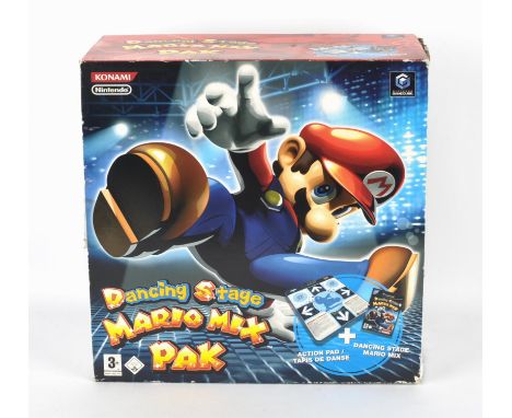 Nintendo GameCube Dancing Stage Mario Mix Pak, with Dancemat and game Items are complete, boxed and untested Condition Report