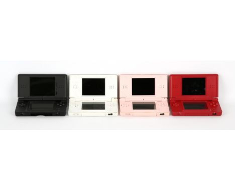 Nintendo DS Lite Console bundle with UK Power Supply (x4) Includes: White, Red, Black and Pink  Consoles are in used conditio