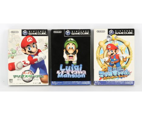Nintendo GameCube Mario Bros. bundle (NTSC-J) Includes: Super Mario Sunshine, Luigi's Mansion and Super Mario Stadium Miracle