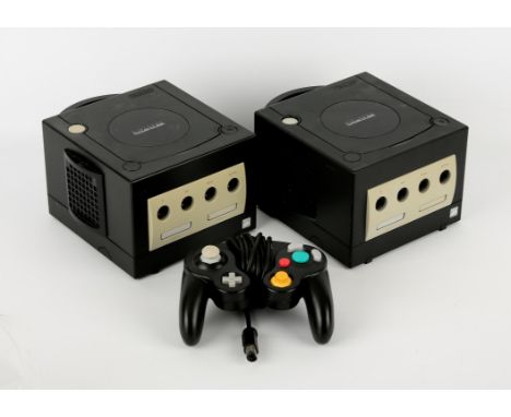Nintendo GameCube Console bundle Includes: Black Console (DOL-001-EUR) and Black Console (DOL-001-JPN), Black Controller (DOL