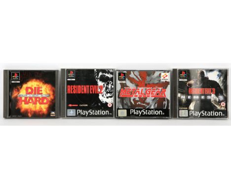 PlayStation 1 (PS1) action bundle (PAL) Includes: Metal Gear Solid, Die Hard Trilogy, Resident Evil 2 (incomplete) and Reside