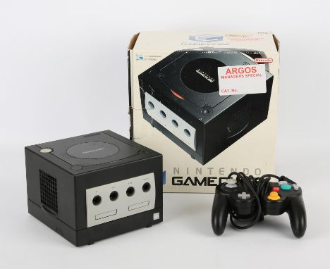 Nintendo GameCube Boxed Black Console (PAL) Item is complete, boxed and untested Condition Report:  Outer box has some wear a