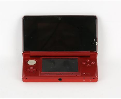 Nintendo 3DS Console [Flame Red] with UK Power Supply Consoles are untested and in used condition 