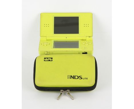 Nintendo DS Lite Console [Lime] with UK Power Supply with instruction booklet Console is inside a third party protective lime
