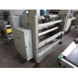 (Lot) (2) Kiwi imprinters on a 54” stand with IR dryers