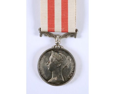 A NO BAR INDIAN MUTINY MEDAL TO CAPT E J N BURTON 37th REGT . A no bar Indian Mutiny Medal named to Captain E I N Burton 37th