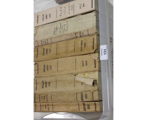 INDIAN ARMY LISTS. Including Supplement to the Indian Army List January 1929, Indian Army List April 1930, July 1930, October