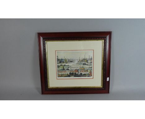 A Framed Lowry Print, Industrial Landscape, Print Measures 23cm Wide 