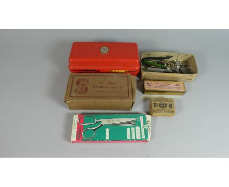A Collection of Singer Sewing Machine Tools and Scissors 