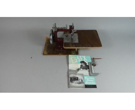 A Miniature Essex Sewing Machine with Instruction Manual 