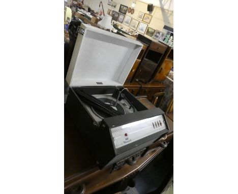 A Vintage Monarch Dansette Record Player with Four Screw On Turned Legs 