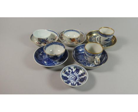 A Collection of Early Chinese Ceramics to Include Small Raised Dish Decorated in a Round with Interior Scenes and Central Tab