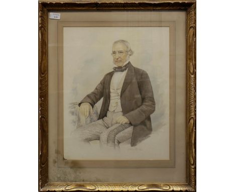 KETURAH COLLINGS (1862-1948), PORTRAIT OF A GENTLEMANwatercolour on paper, signed lower right, the subject said to be George 