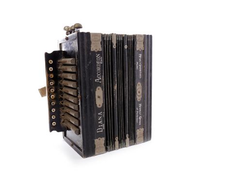 DIANA ONE ROW FOUR VOICE MELODEONwith mother of pearl buttons