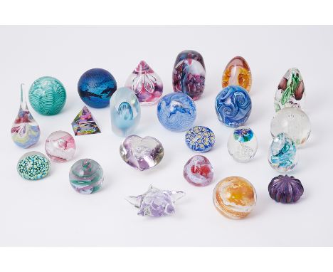 A collection of various Caithness and other glass paperweights, approx 24, some boxed.