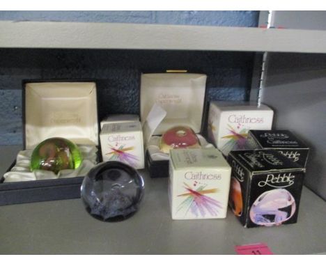 A selection of mainly boxed Caithness paperweights 