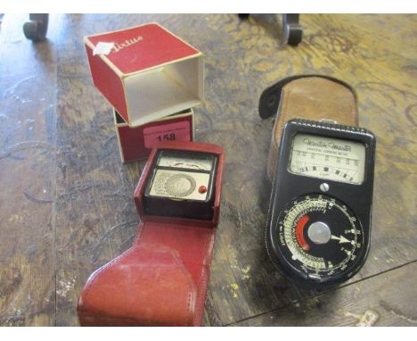 Two vintage light meters 