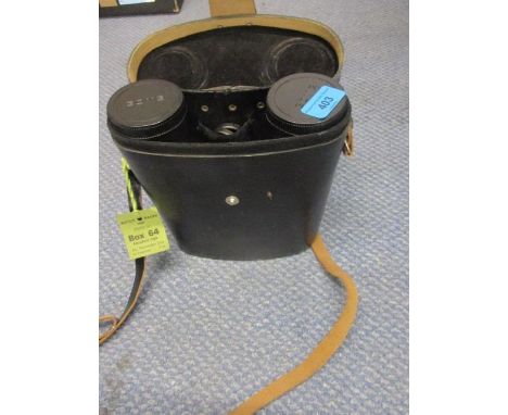 A pair of Ewde binoculars in travel case, together with an Ascot Races Fourth Tier Enclosure ticket 