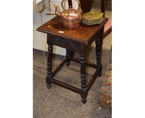 A 19th Century oak lamp table