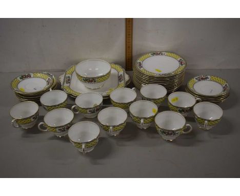 Quantity of Aynsley fruit decorated tea wares