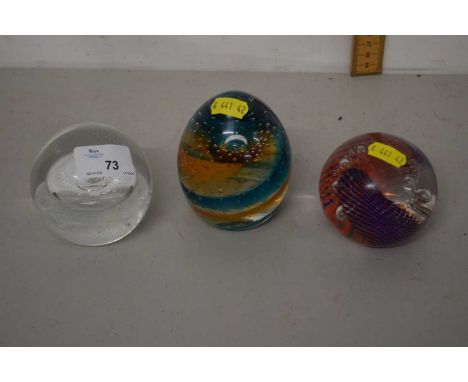 Group of three modern Caithness paperweights
