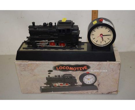 A locomotive alarm clock